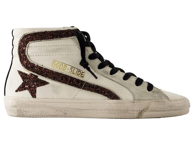 Slide Sneakers - Golden Goose Deluxe Brand - Leather - White Pony-style calfskin  ref.1093605